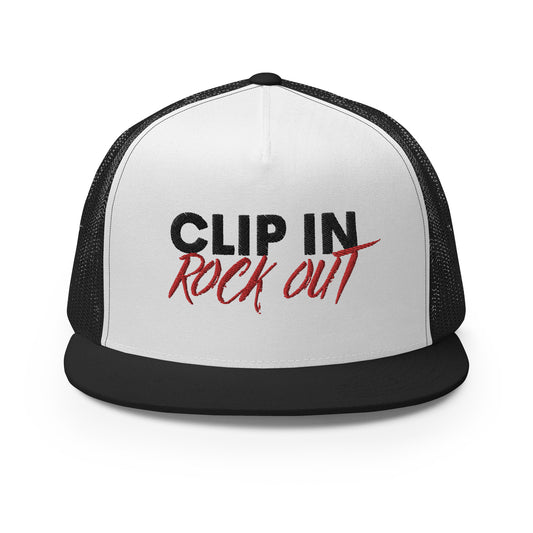 Clip In Rock Out - Embroidered Trucker Cap