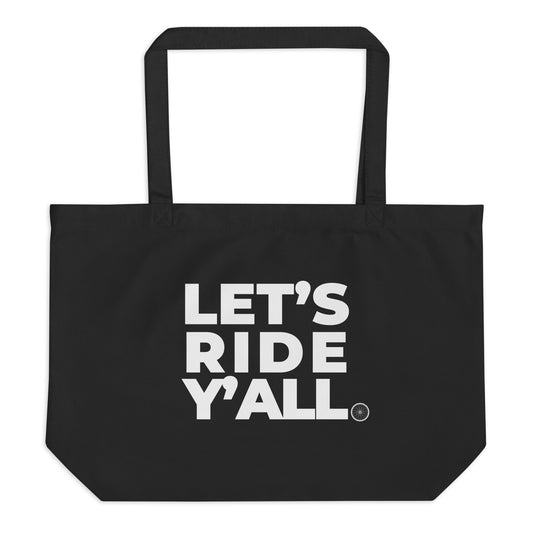 LET'S RIDE - LARGE organic tote bag