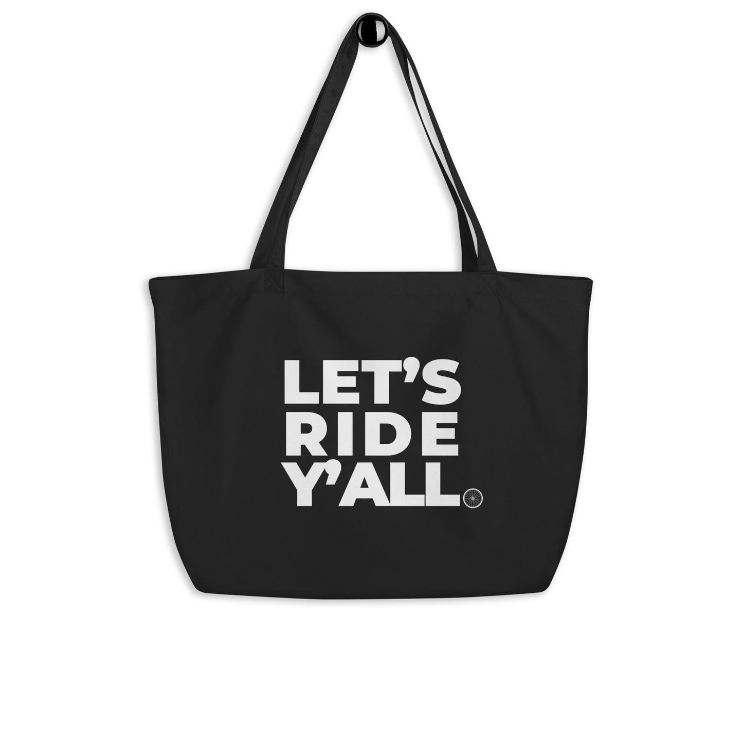 LET'S RIDE - LARGE organic tote bag