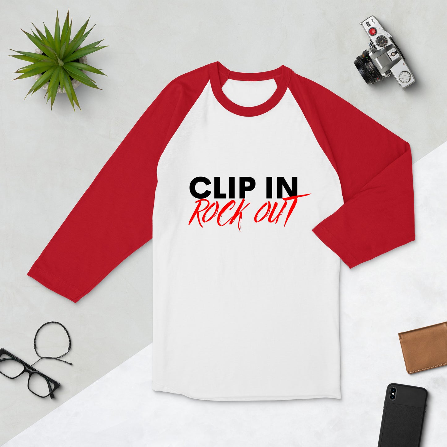 Clip In Rock Out - 3/4 Raglan Tee