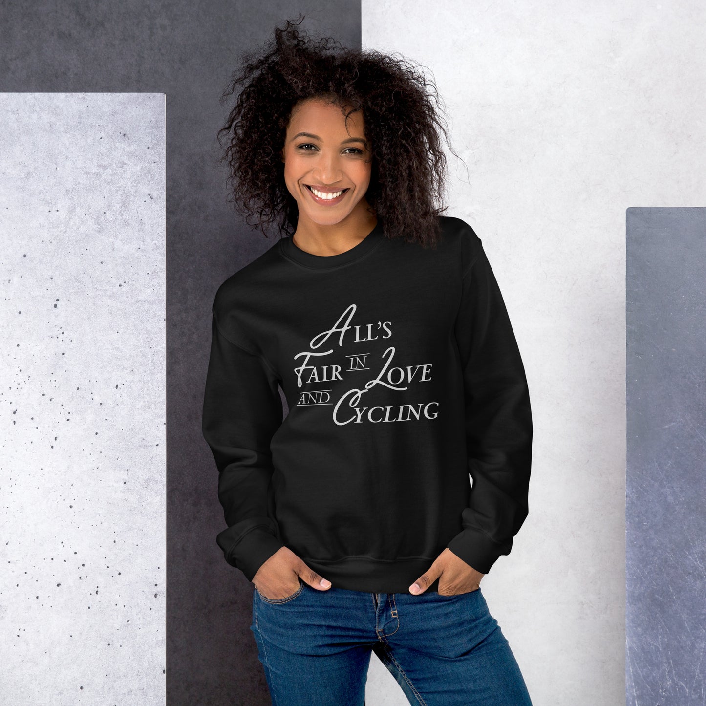 All's Fair Script - Black Unisex Sweatshirt