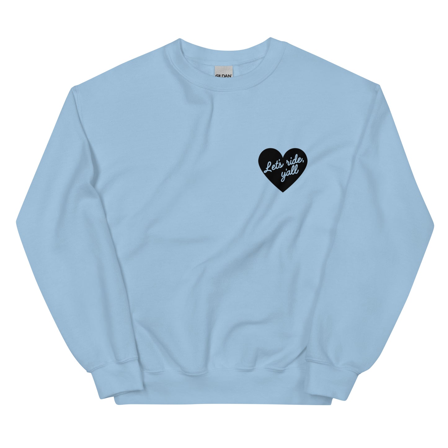 Black Heart - Let's Ride, Y'all - Unisex Crewneck Sweatshirt