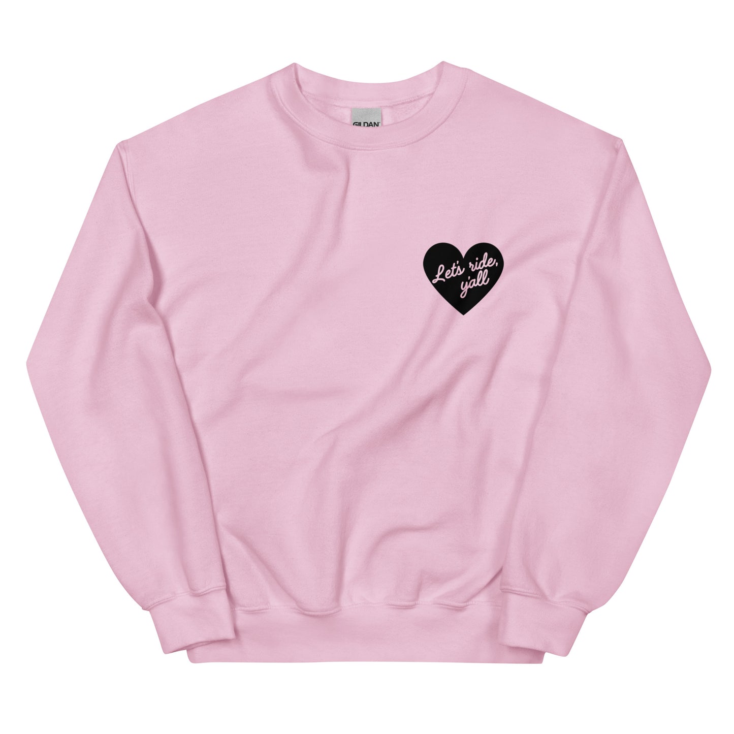 Black Heart - Let's Ride, Y'all - Unisex Crewneck Sweatshirt