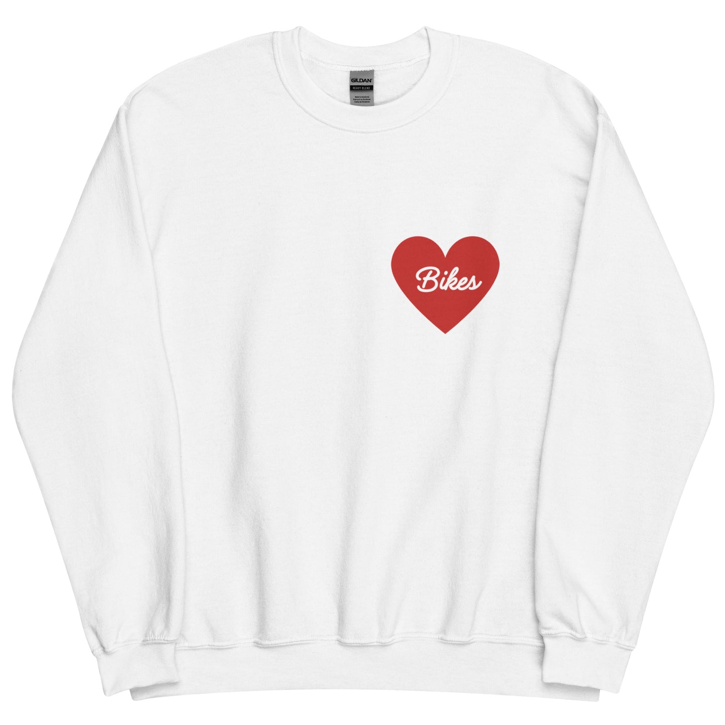 Red Heart - Bikes Unisex Crewneck Sweatshirt