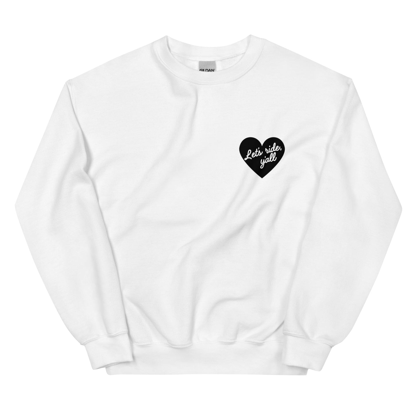 Black Heart - Let's Ride, Y'all - Unisex Crewneck Sweatshirt