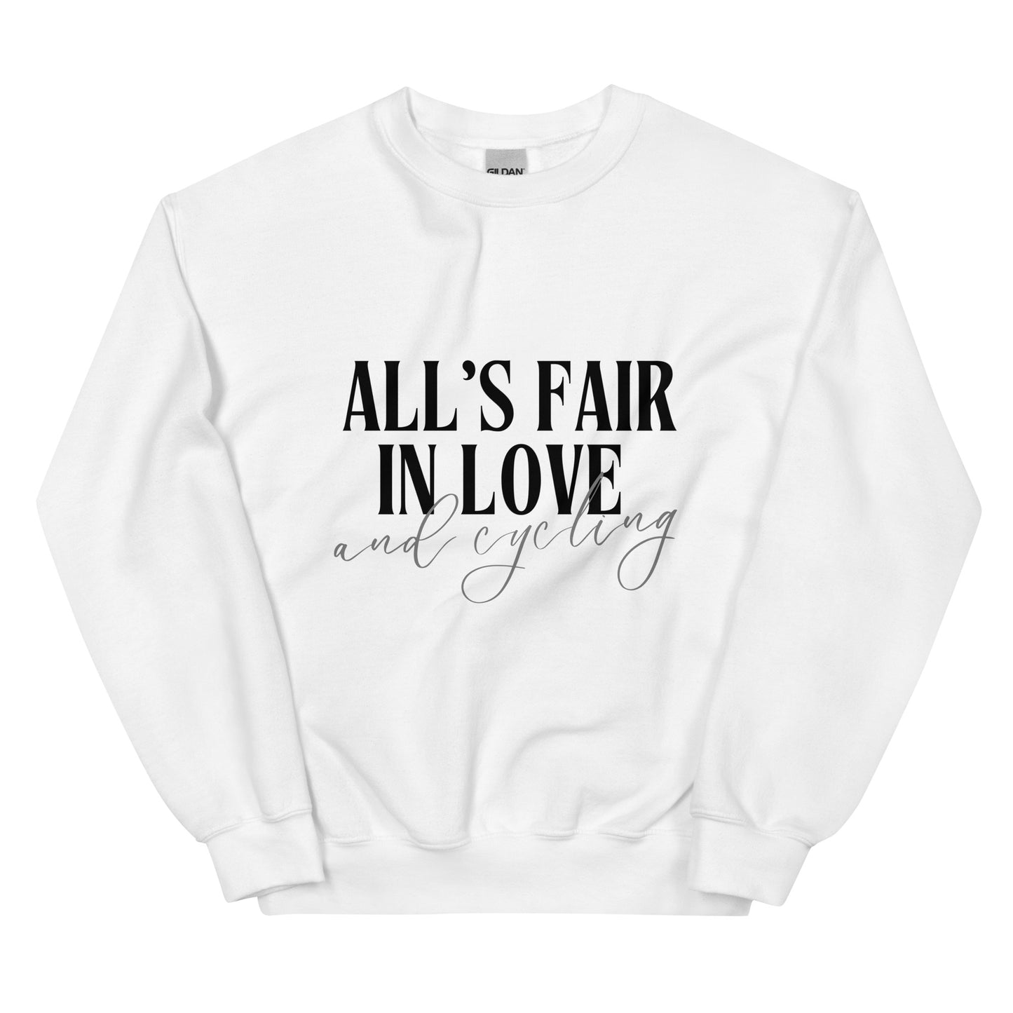 LOVE & CYCLING - Unisex White Sweatshirt