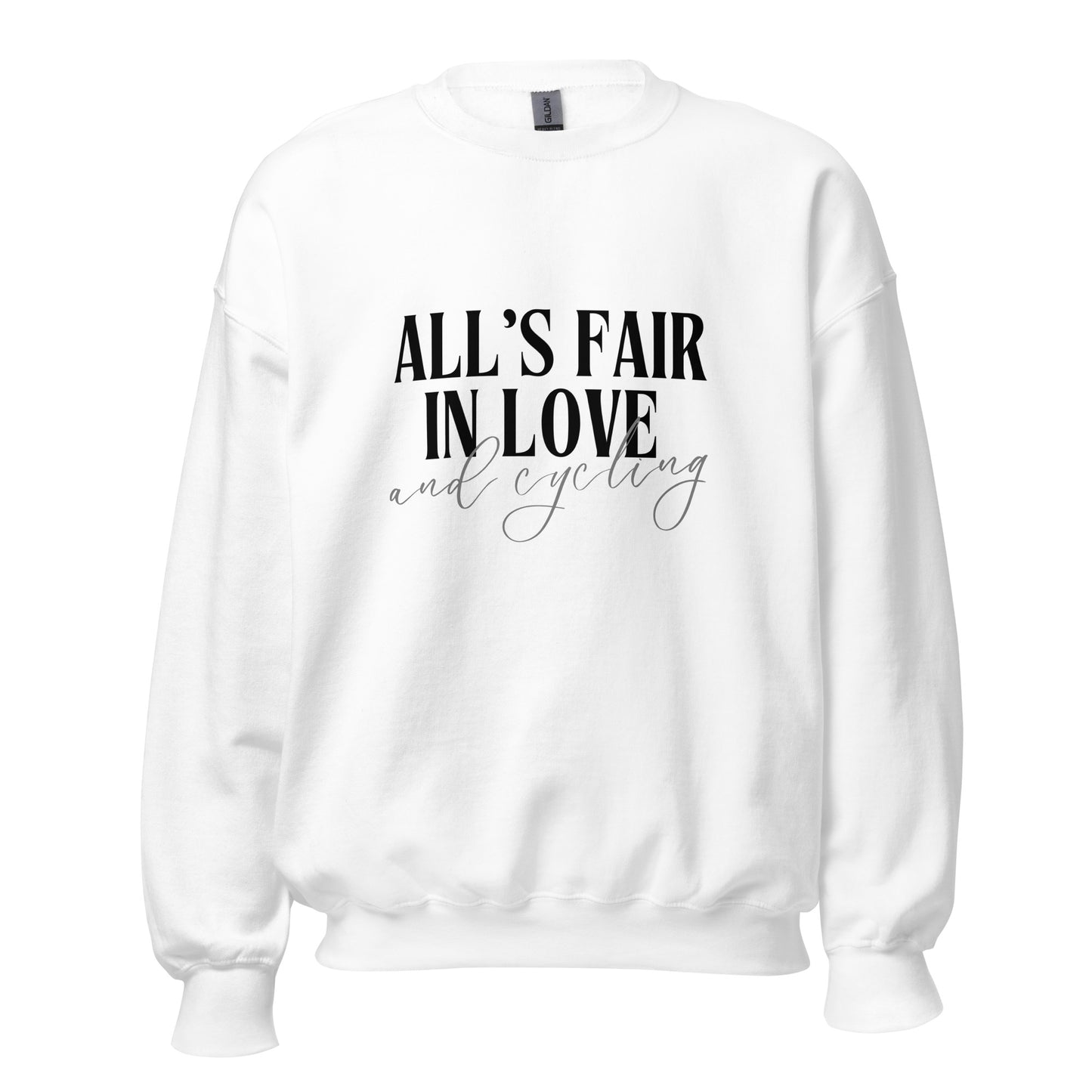 LOVE & CYCLING - Unisex White Sweatshirt