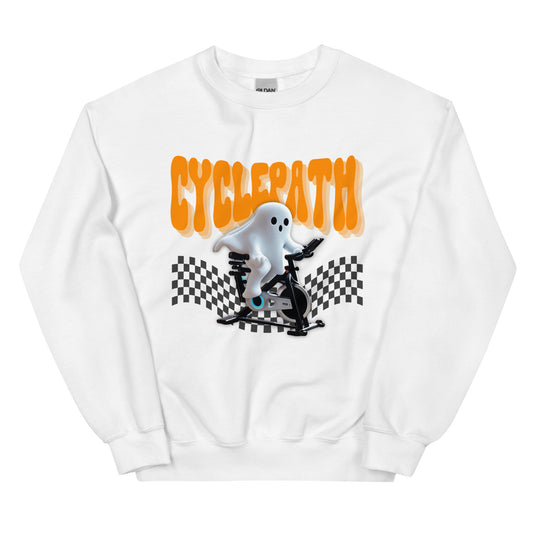 CyclePath Gourd Orange - White Cozy Sweatshirt