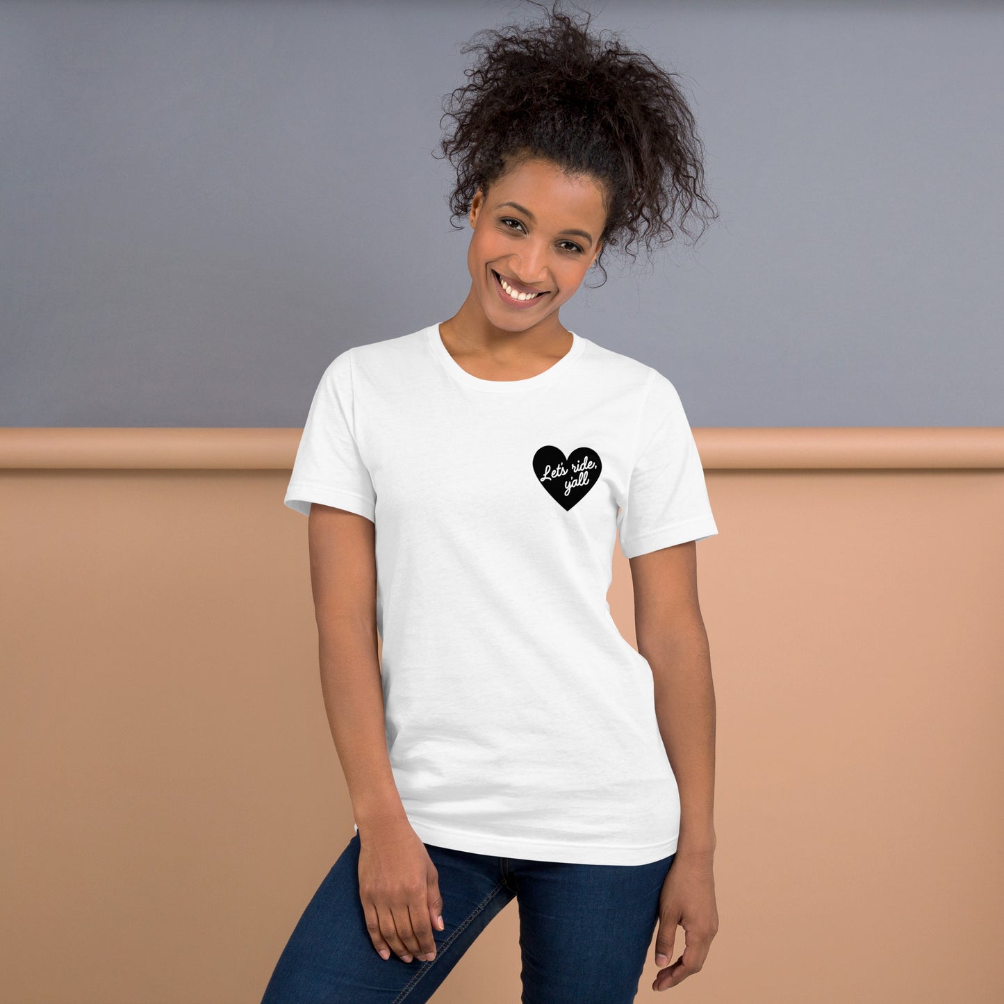 Black Heart - Let's Ride, Y'all - Unisex Soft Tee - Bella Canvas