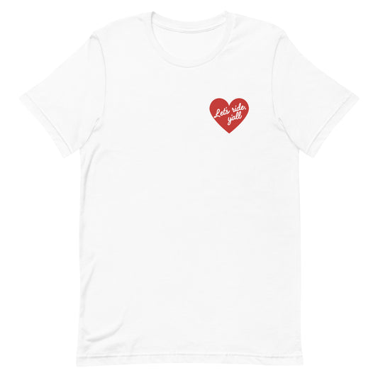 Red Heart - Let's Ride, Y'all - Unisex Soft Tee - Bella Canvas