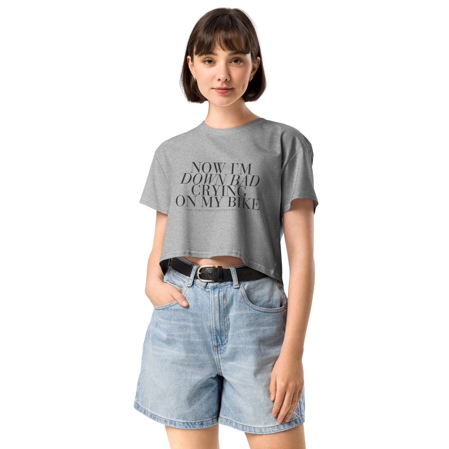 Down Bad - Women's Crop Top - White or Grey