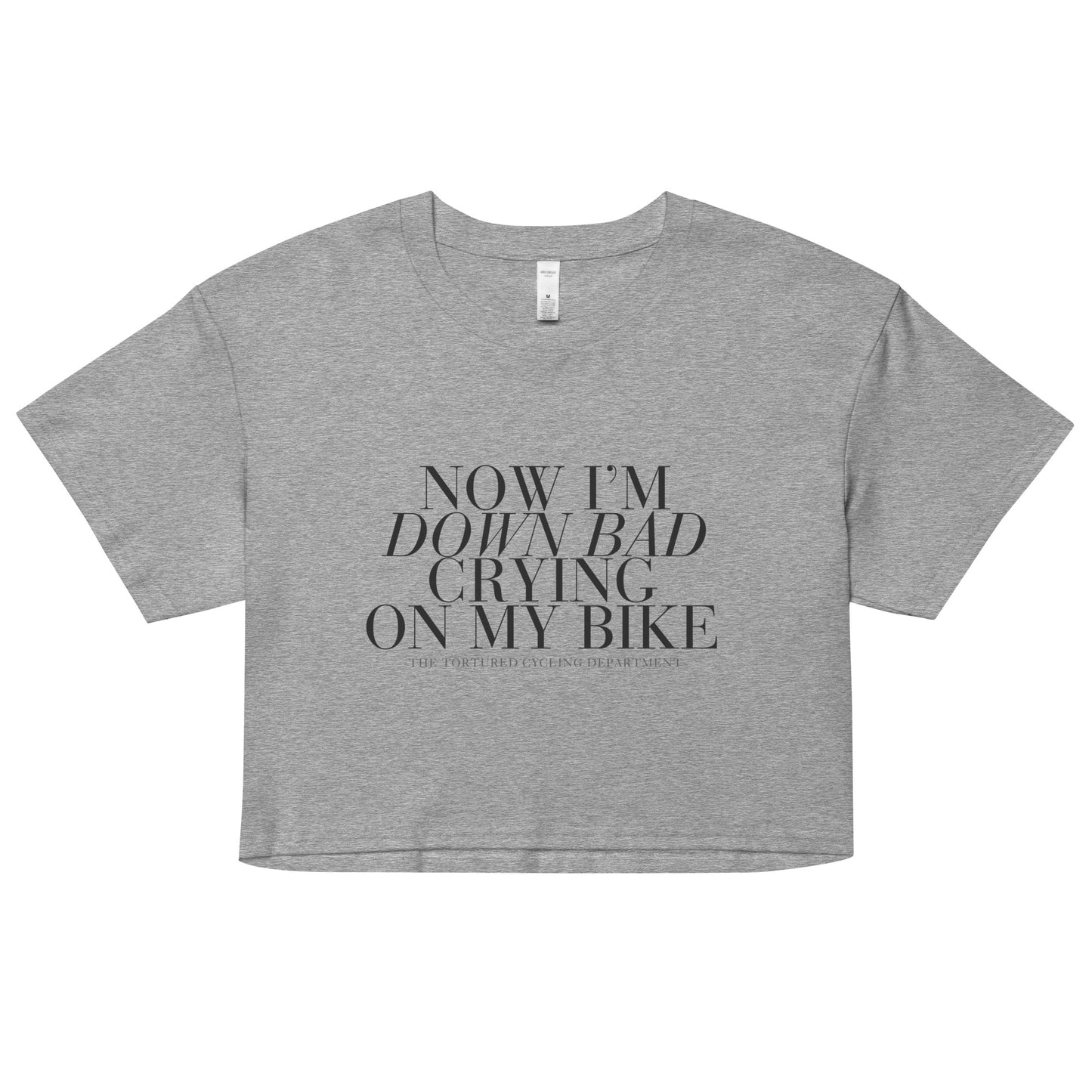 Down Bad - Women's Crop Top - White or Grey