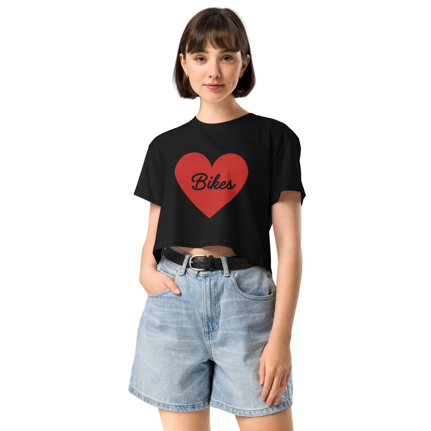 Red Heart - Bikes Crop Top Tee