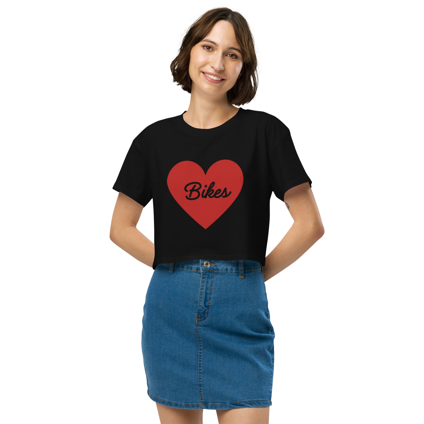 Red Heart - Bikes Crop Top Tee