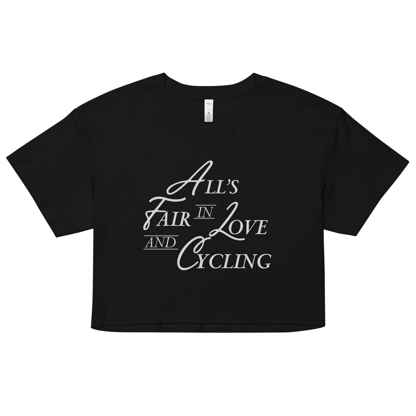 All's Fair Script - Women’s Black Crop Top