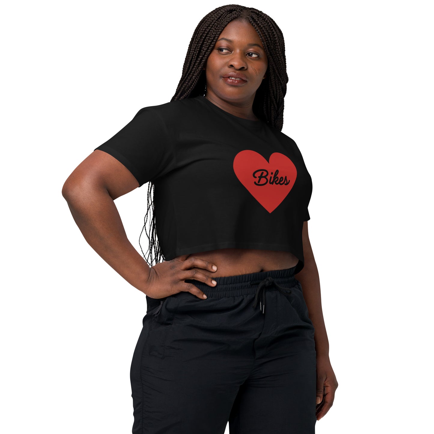 Red Heart - Bikes Crop Top Tee