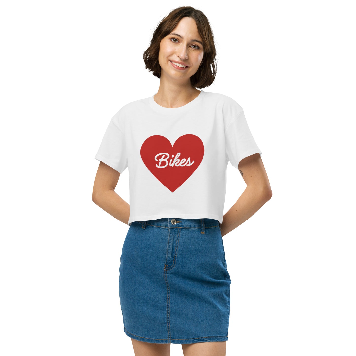 Red Heart - Bikes Crop Top Tee