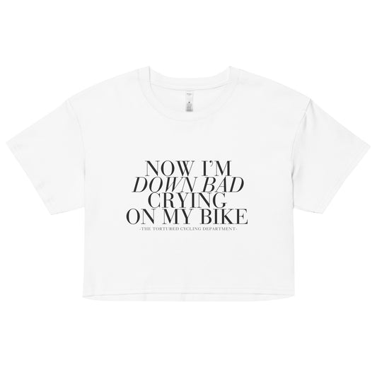 Down Bad - Women's Crop Top - White or Grey