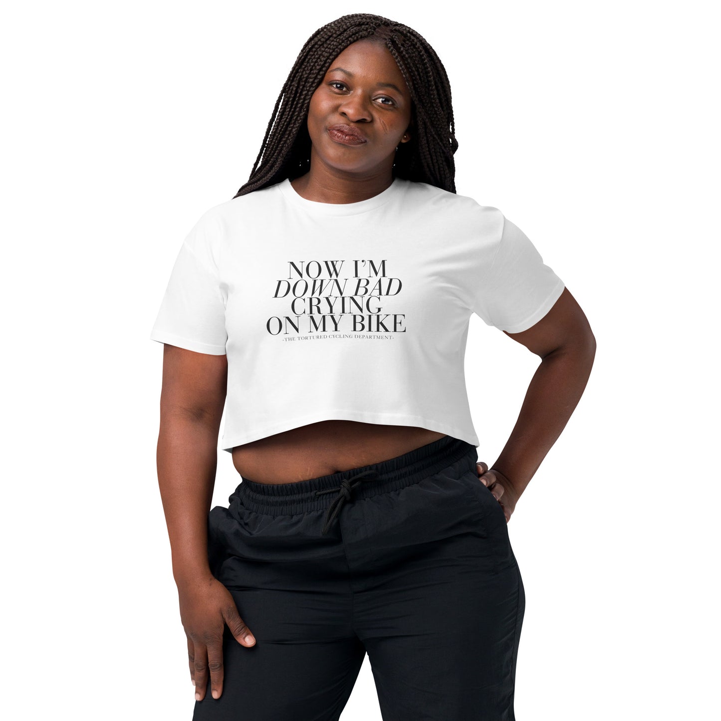 Down Bad - Women's Crop Top - White or Grey