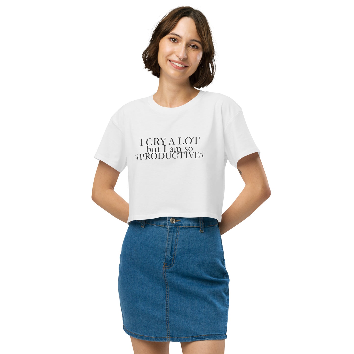 I cry a lot - Cycling Swiftie - Women's Crop Top Tee