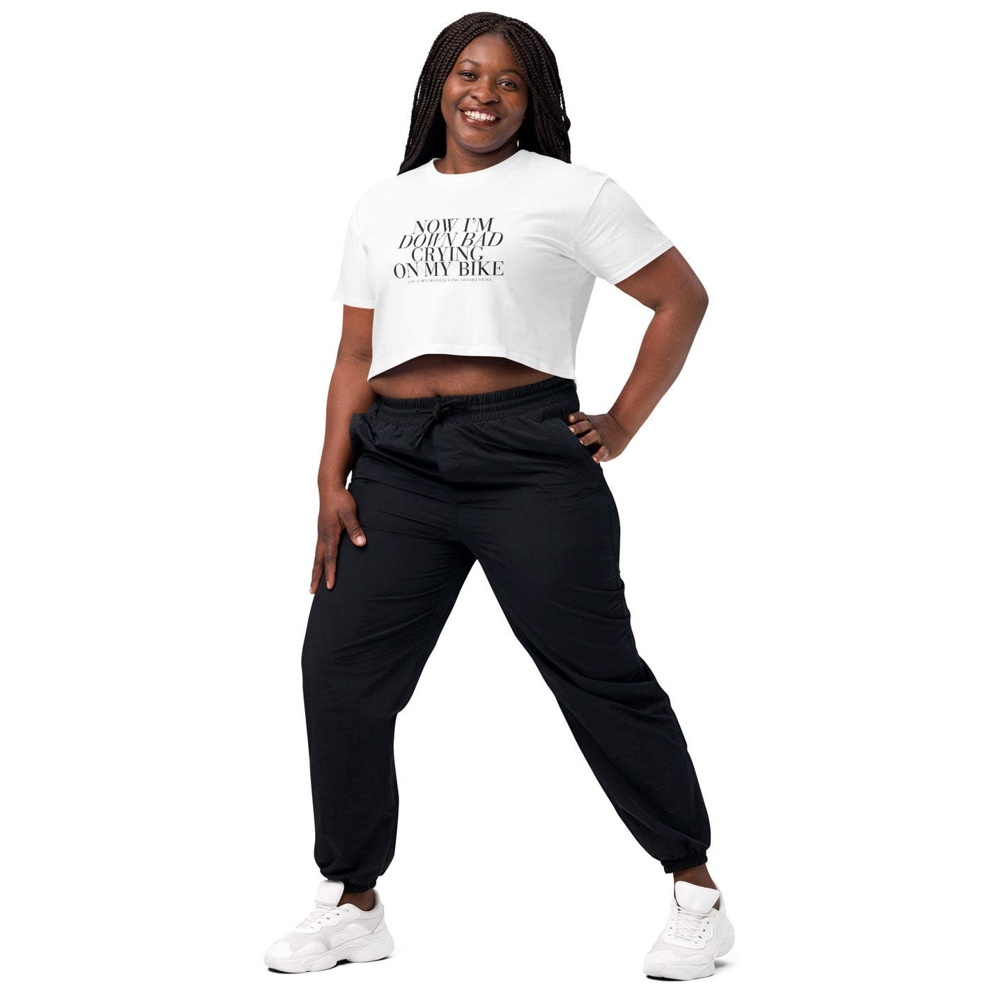 Down Bad - Women's Crop Top - White or Grey