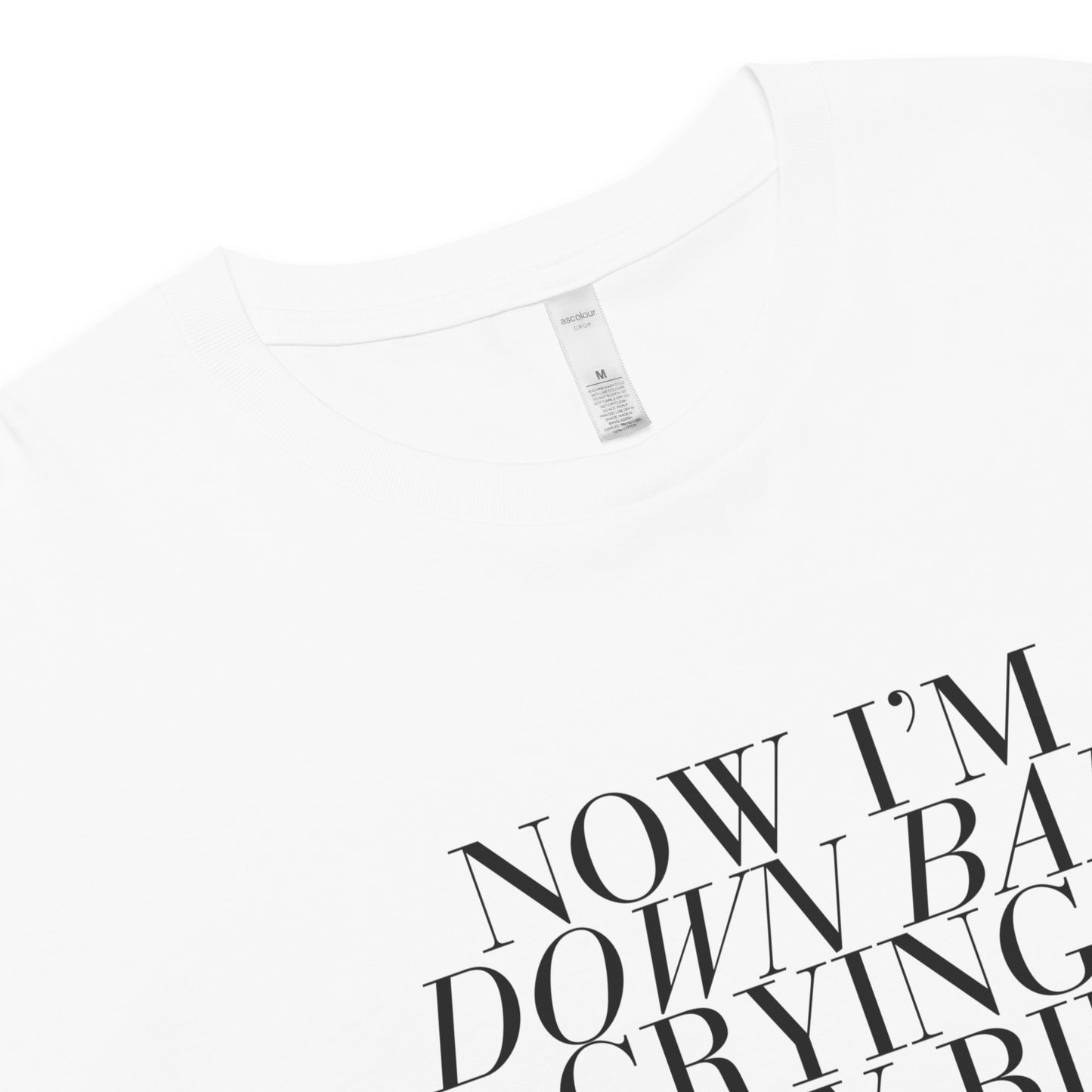 Down Bad - Women's Crop Top - White or Grey