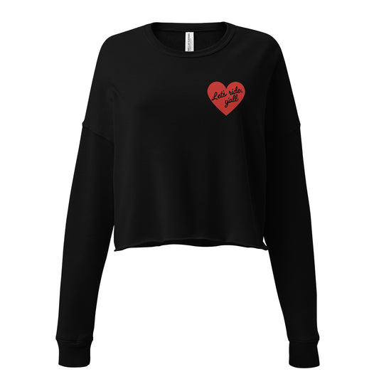 Red Heart - Let's Ride, Y'all - Women's Cropped Sweatshirt