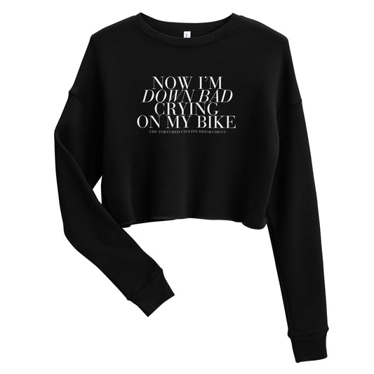 Down Bad - Women's Crop Sweatshirt - Black or Navy