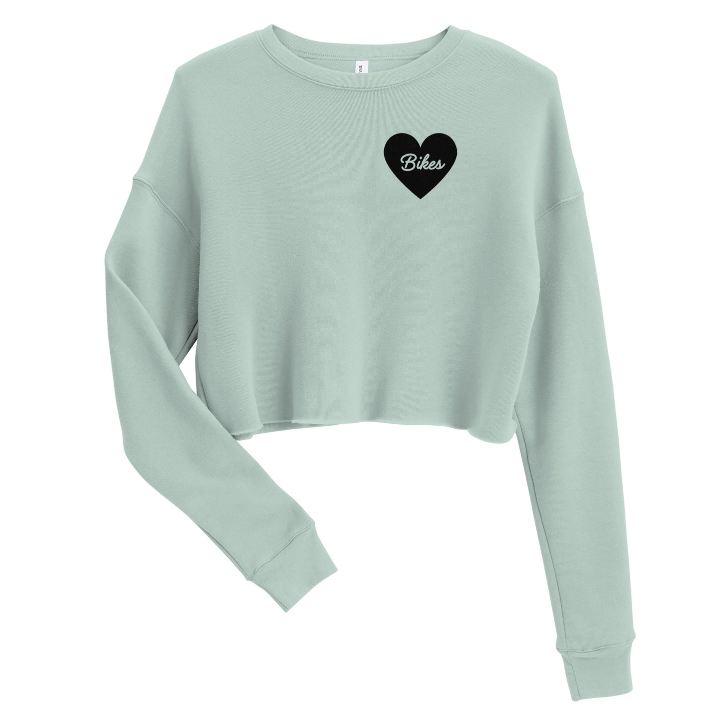 Black Heart - Bikes Women's Cropped Sweatshirt