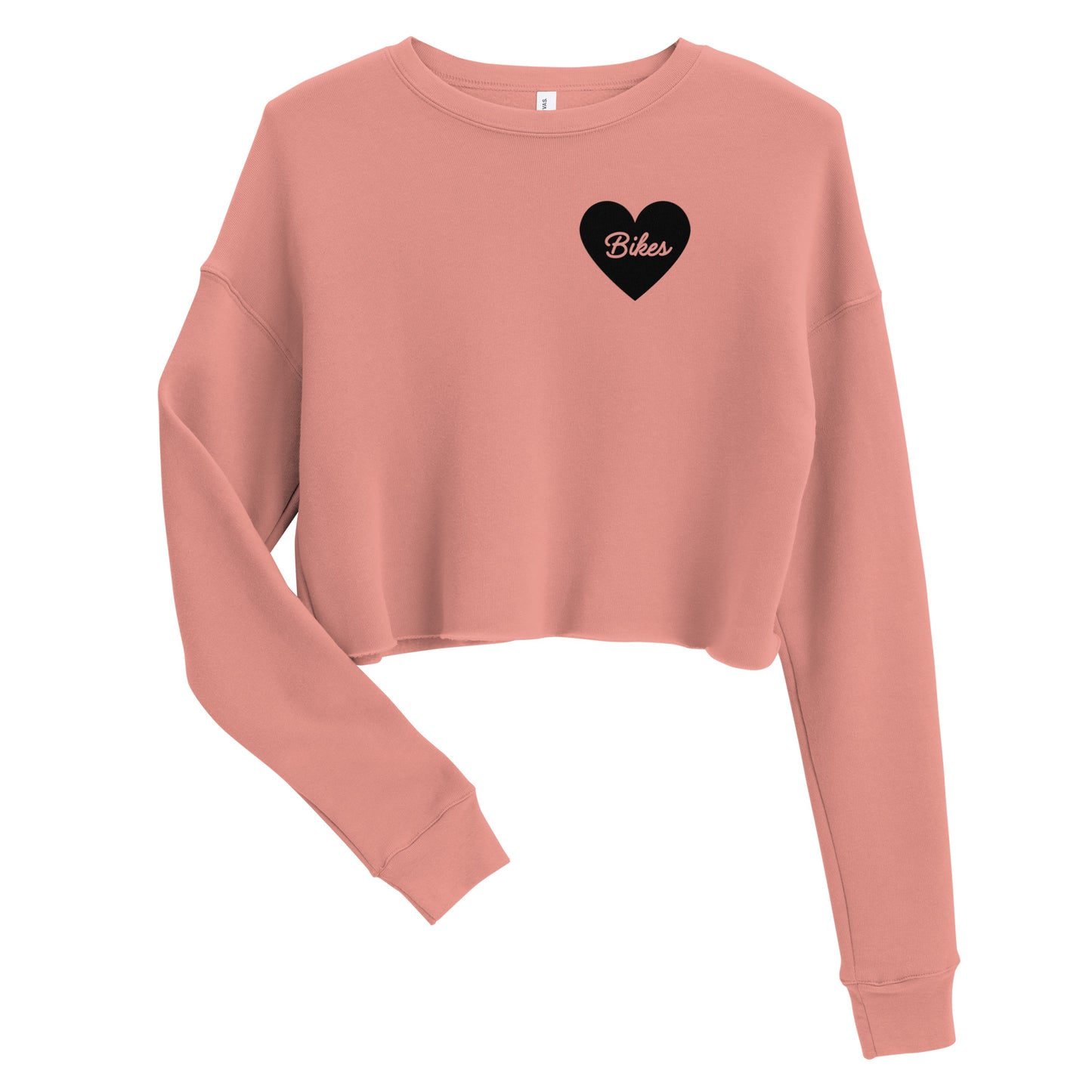 Black Heart - Bikes Women's Cropped Sweatshirt