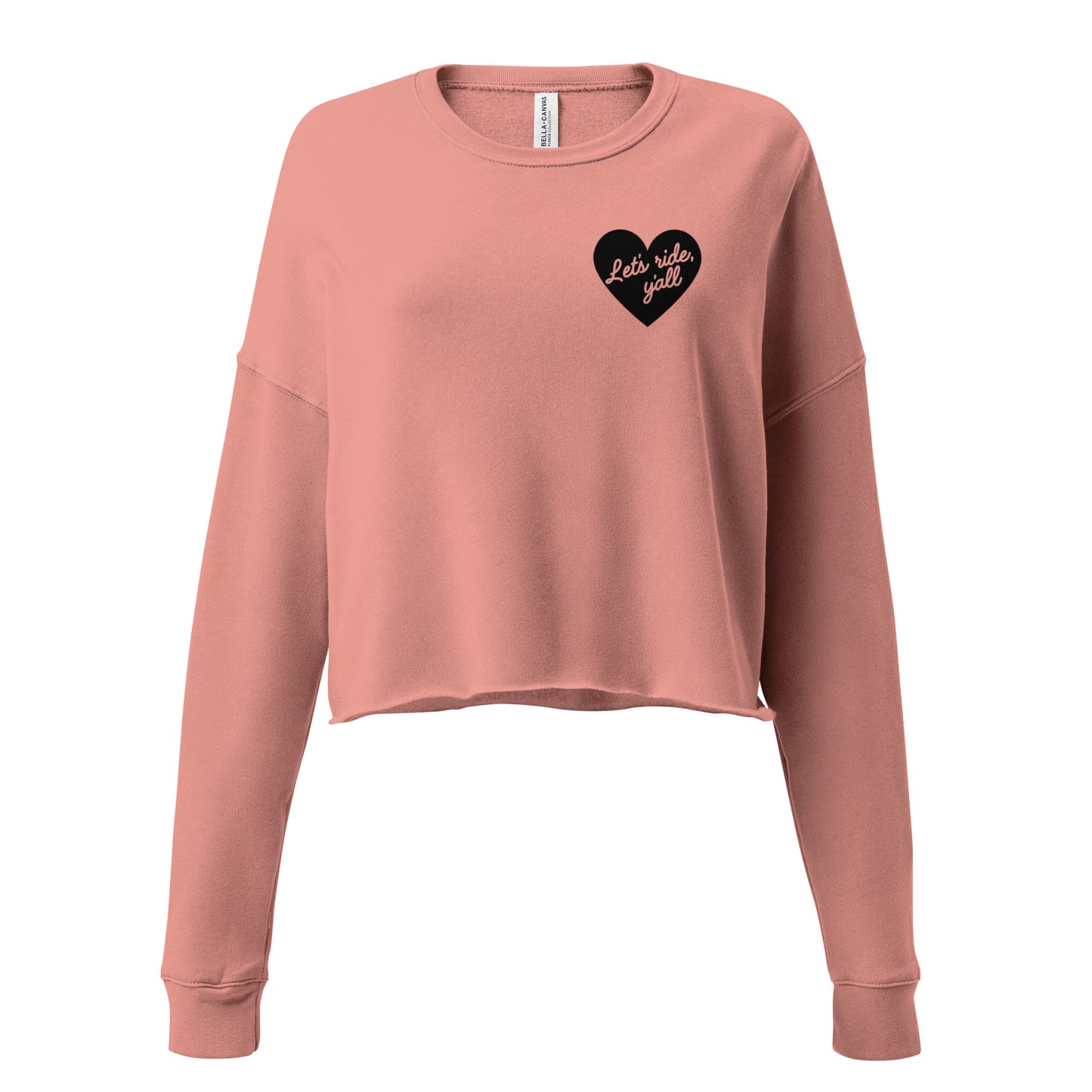 Black Heart - Let's Ride, Y'all Women's Cropped Sweatshirt