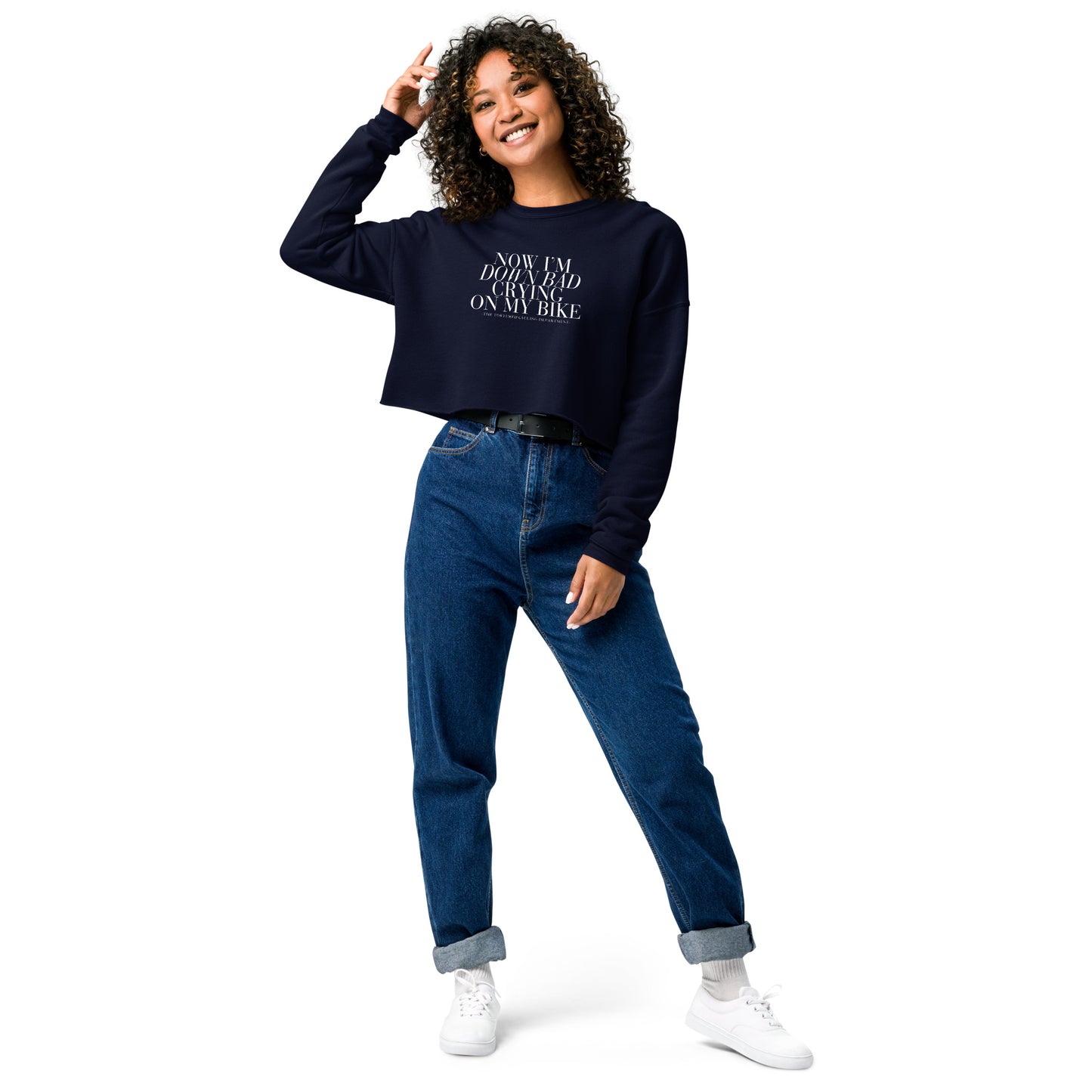 Down Bad - Women's Crop Sweatshirt - Black or Navy