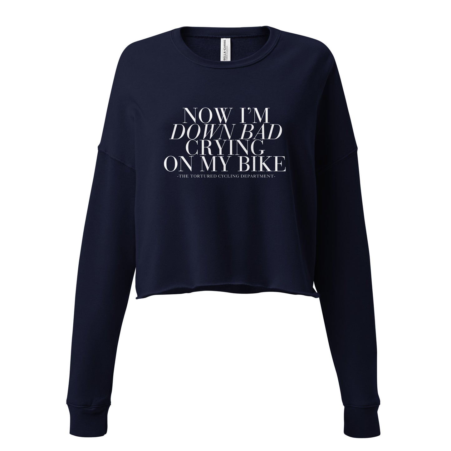 Down Bad - Women's Crop Sweatshirt - Black or Navy